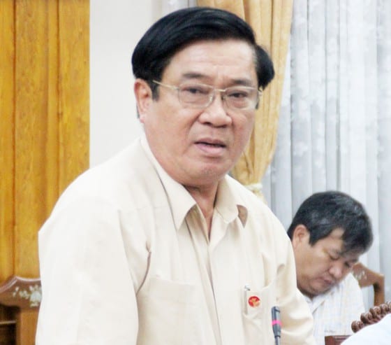 Bí thư Tỉnh ủy Nguyễn Thanh Tùng phát biểu tại buổi làm việc