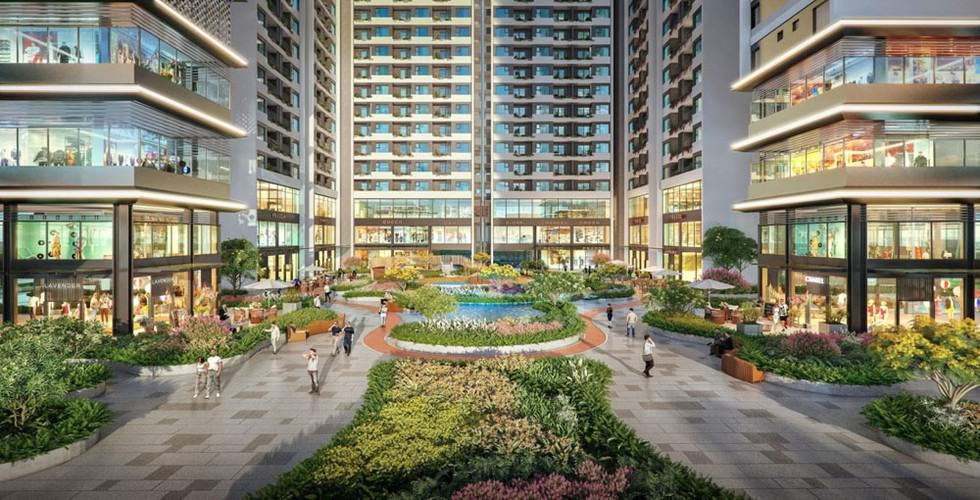 Một góc công viên trung tâm được bố trí cảnh quan như “resort” nhiệt đới dưới chân tòa tháp The Rigel của Phức hợp thương mại và căn hộ cao cấp Astral City Một góc công viên trung tâm được bố trí cảnh quan như “resort” nhiệt đới dưới chân tòa tháp The Rigel của Phức hợp thương mại và căn hộ cao cấp Astral City